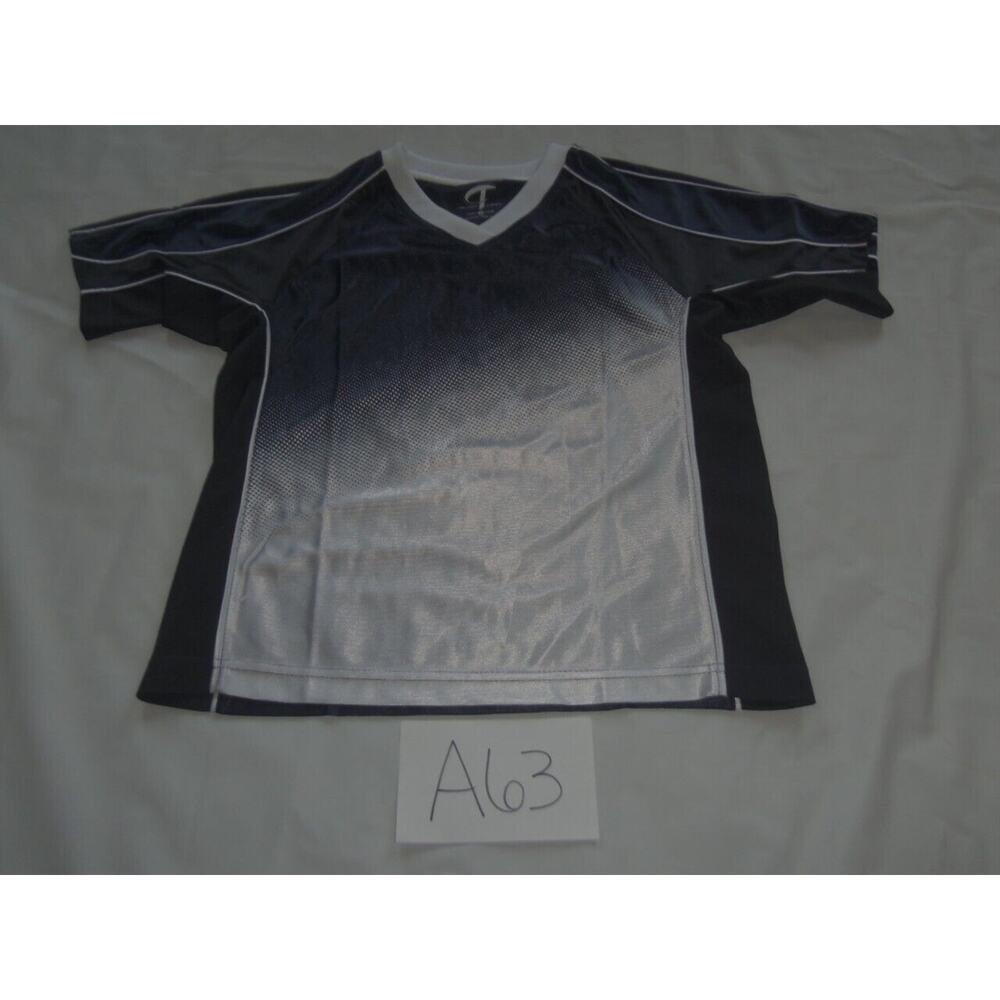 Challenger Teamwear Soccer Jersey Size Medium Youth Blue & White -0712A63